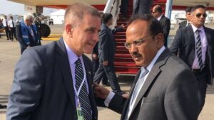 Former Israeli Ambassador Daniel Carmon pictured with NSA Ajit Doval (Source: X/@danielcarmon)